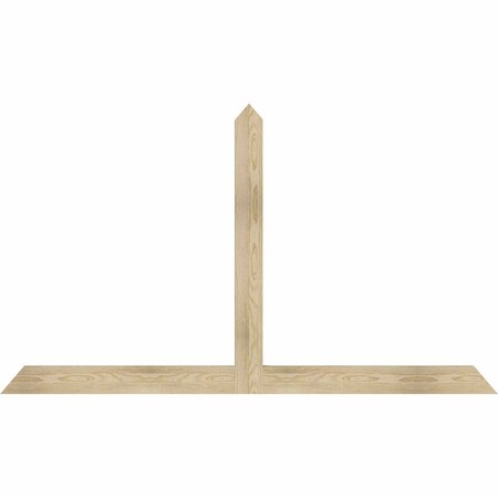 Ekena Millwork Portland Rough Sawn Timber Gable Bracket, Douglas Fir, 72"W x 42"H x 2"D x 4"F, 14/12 Pitch GBW072X42X0204POR00RDF